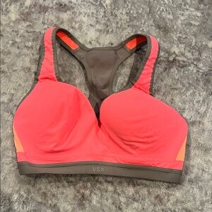 VSX Coral and Brown Sports Bra